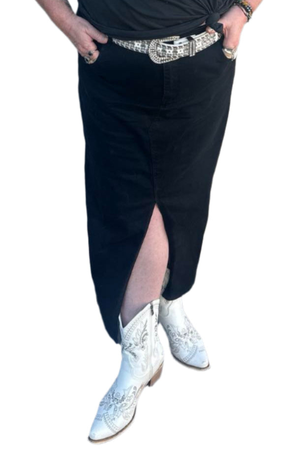 Brielle High-Rise Denim Skirt