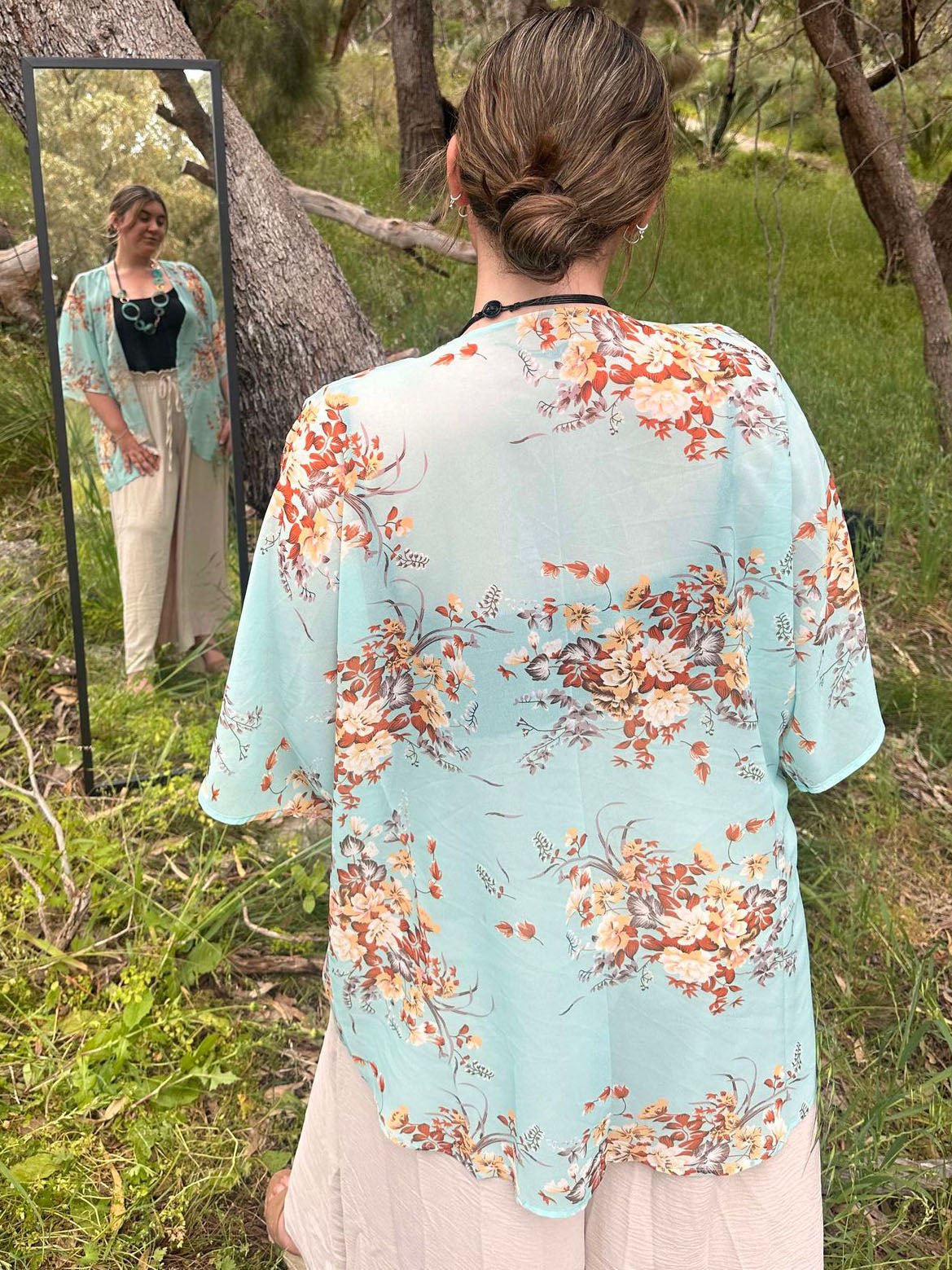 Floral Short Kimono