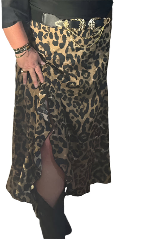 Scarlett Ruffle Split Skirt