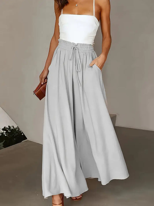 Light Grey Wide Leg Pants