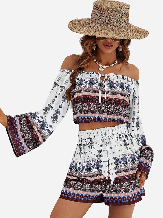 Rachel Off Shoulder Shorts Set